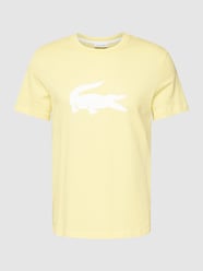 T-Shirt mit Rundhalsausschnitt von Lacoste Gelb - 3