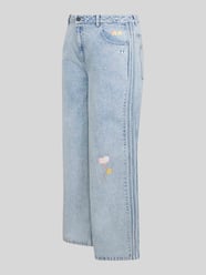 Loose fit jeans van puur katoen met borduursels van adidas Originals - 10