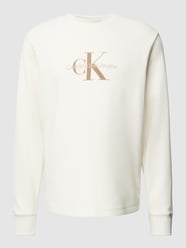 Longsleeve in Waffelstruktur mit Label-Stitching von Calvin Klein Jeans Beige - 26