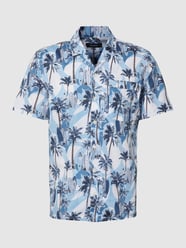 Freizeithemd mit Allover-Muster Modell 'trostol Resort' von Matinique Blau - 35