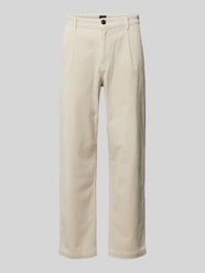 Relaxed Fit Cordhose mit Bundfalten Modell 'Chino-Shyne' von BOSS Orange Beige - 34