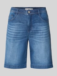 szorty jeansowe o kroju regular fit z mieszanka bawełny model 'MAINE B' od Brax - 3