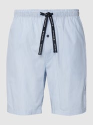 Pyjama-Shorts aus Baumwolle mit Streifenmuster Modell 'NIGHTWEAR' von Tom Tailor Blau - 40