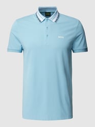 Poloshirt mit Label-Details Modell 'Paule' von BOSS Green Blau - 13
