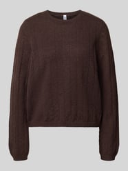 Regular Fit Pullover mit gerippten Ärmelbündchen Modell 'ADA' von PIECES - 19
