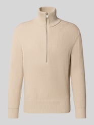 Strickpullover mit Troyer-Kragen Modell 'MANUELO' von DRYKORN Beige - 40