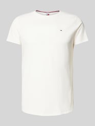 T-Shirt mit Logo-Stitching von Tommy Jeans Beige - 44