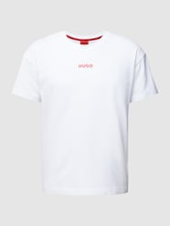 T-Shirt mit Label-Print Modell 'Linked' von HUGO Weiß - 29