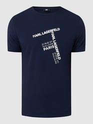 T-Shirt mit Logo-Print  von Karl Lagerfeld Beachwear Blau - 39