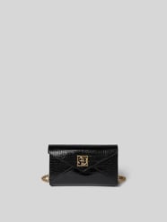 Kuvert-Clutch mit Label-Applikation von Anine Bing Schwarz - 6