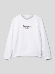 Sweatshirt mit Label-Print Modell 'EDDIE' von Pepe Jeans Weiß - 47