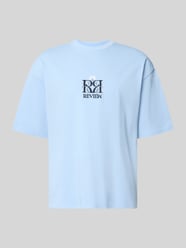 T-shirt z Wyhaftowane logo i Okrągły dekolt od REVIEW - 38