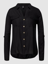 Bluzka z dekoltem w serek model ‘BUMPY’ od Vero Moda Czarny - 45