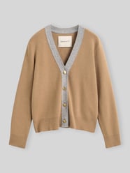Cardigan aus Wolle mit Kontrastblende von GANT Beige - 31