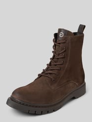 Schnürstiefel aus echtem Veloursleder von Tamaris - 30