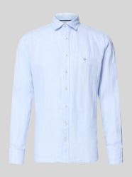 Slim Fit Leinenhemd mit Haifischkragen von Fynch-Hatton - 41