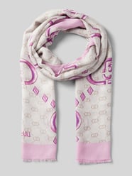 Schal aus Modal mit Logo-Muster von Liu Jo White Pink - 44