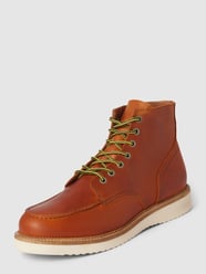 Boots mit Wulstnaht Modell 'SLHTEO NEW LEATHER' von Selected Homme Braun - 32