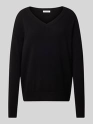 Kaschmirpullover mit V-Ausschnitt von Christian Berg Woman Schwarz - 3