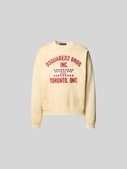 Sweatshirt mit Label-Details von Dsquared2 Beige - 4