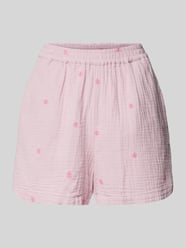High Waist Shorts mit elastischem Bund Modell 'MAYA' von Pieces Rosa - 16