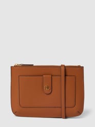 Torba na ramię z aplikacją z logo od Lauren Ralph Lauren Brązowy - 11