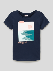 T-Shirt mit Applikation aus Pailletten von s.Oliver RED LABEL Blau / Türkis - 38