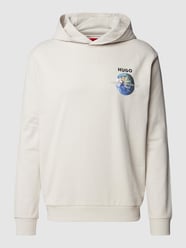 Hoodie mit Statement-Print Modell 'Dondolo' von HUGO Beige - 37