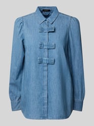 Regular fit blouse met blinde knoopsluiting van More & More - 27