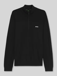 Regular Fit Pullover mit Schurwoll-Anteil Modell 'KN_Momentum-X QZ' von BOSS Green - 12