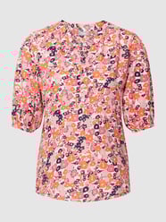 Blouse met all-over bloemenmotief, model 'Merla' van Fransa Fuchsia - 1