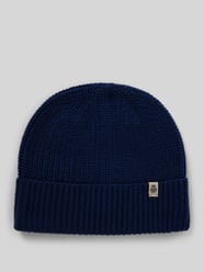 Beanie mit Label-Detail Modell 'Pure Merino' von Roeckl Blau - 14