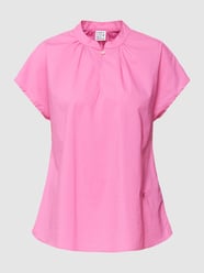 Bluse mit Stehkragen und Schlüsselloch-Ausschnitt von Emily Van den Bergh Pink - 14