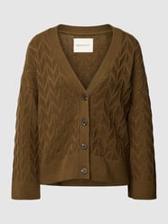Strickjacke mit Strukturmuster von Gant Grün - 36