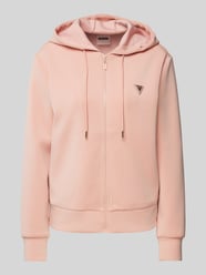 Sweatjacke mit Label-Detail Modell 'OLYMPE' von Guess Activewear Pink - 24