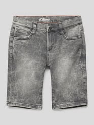 Slim Fit Jeansshorts mit Allover-Muster von s.Oliver RED LABEL Grau - 13