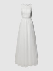Brautkleid mit Taillenpasse aus Spitze von Unique Weiß - 20