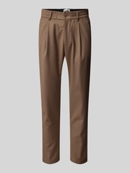 Tapered Fit Bundfaltenhose mit elastischem Bund Modell 'Chasy' von Drykorn - 21