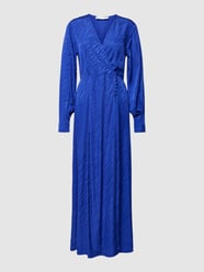 Maxikleid mit Viskose-Anteil in Wickel-Optik von Selected Femme Blau - 2