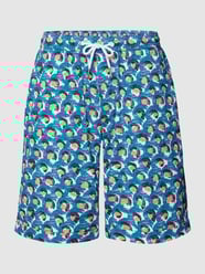 Shorts mit Allover-Muster von Tom Tailor Denim Türkis - 36