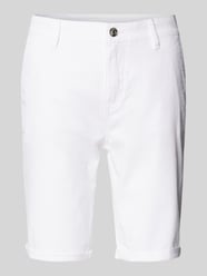 Regular Fit Chino-Shorts mit Gürtelschlaufen von MAC Weiß - 3