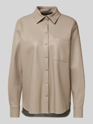 Regular Fit Bluse in Leder-Optik von Christian Berg Woman Selection Beige - 44