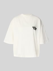 t-shirt o kroju krótkim oversized z nadrukiem z logo od Karo Kauer - 33