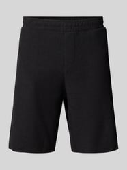 Szorty z dzianiny dresowej o kroju regular fit z fakturowanym wzorem od REVIEW - 48