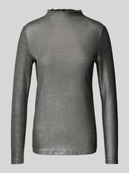 Longsleeve mit Stehkragen von Oui Grau - 34