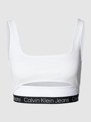 Crop Top mit Cut Out von Calvin Klein Jeans Weiß - 23