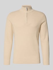 Sweter z dzianiny z kołnierzem od Profuomo - 33