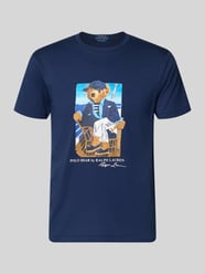 t-shirt o kroju slim fit z czystej bawełny z nadruk polo bear od Polo Ralph Lauren - 34