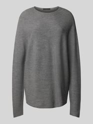 Oversized gebreide pullover met ronde hals, model 'MAILA' van Drykorn Grijs / zwart - 10