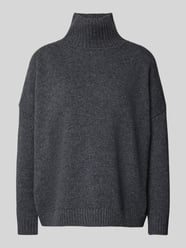 Gebreide pullover met opstaande kraag, model 'BORGIA' van Weekend Max Mara Grijs / zwart - 41